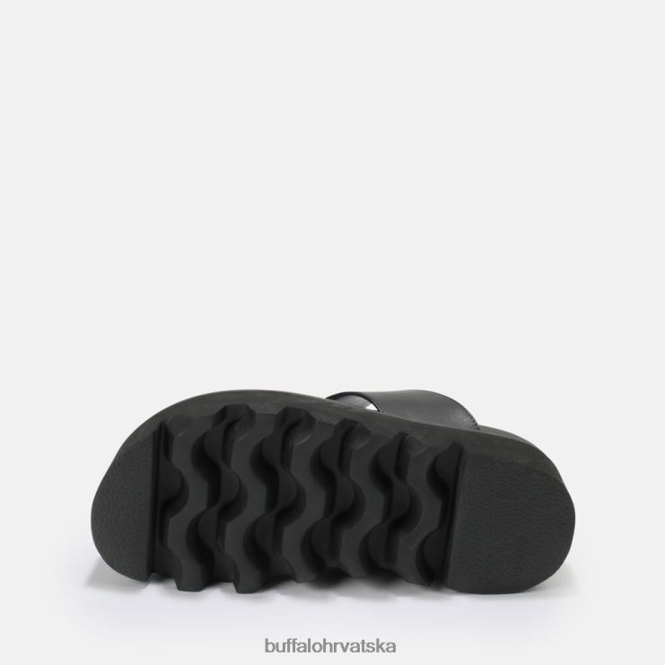crno Buffalo perry tange sandale s platformom veganske |slajdova TDD6T897